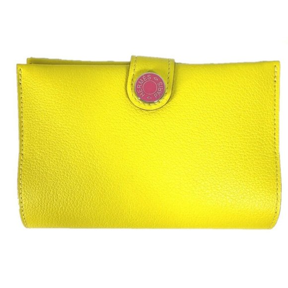 HERMES Passport case RMS Evercolor passport case Evercolor yellow Unused - Picture 1 of 10
